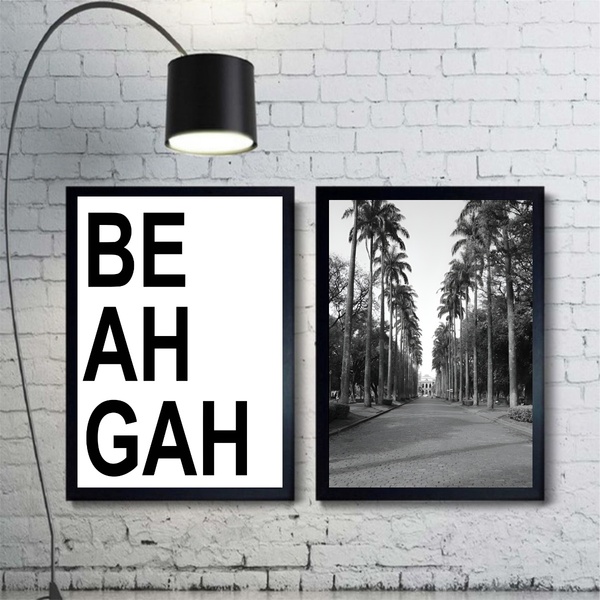 Kit 2 Quadros Cidade De Belo Horizonte - Bh 45x34cm - Com Vid