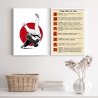 Kit 2 Quadros Código Moral Do judô 24x18cm - Com Vidro Moldur