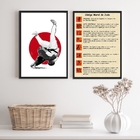 Kit 2 Quadros Código Moral Do judô 33x24cm - Com Vidro Moldur