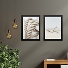 Kit 2 Quadros Coleção Praia - Corda E Tronco 45x34cm - Com Vi