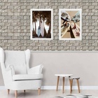 Kit 2 Quadros Coleção Praia Surf - Pranchas 45x34cm - Com Vid