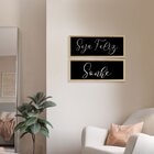 Kit 2 Quadros Com Moldura Frases Felicidade Sonhos Decoração