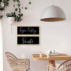 Kit 2 Quadros Com Moldura Frases Felicidade Sonhos Decoração