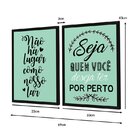 Kit 2 Quadros Com Moldura Frases Lar Casa Sala Decoração