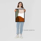 Kit 2 Quadros Com Moldura Grande Geométrico Escritório