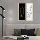 Kit 2 Quadros Com Moldura Quarto Casal Minimalista Moderno