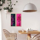 Kit 2 Quadros Com Moldura Ramos Moderno Casa Cozinha Sala