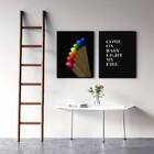 Kit 2 Quadros Come On Baby Light My Fire 45x34cm Moldura:made