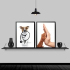 Kit 2 Quadros Consultório Veterinário 24x18cm - Com Vidro Mol