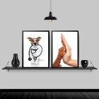 Kit 2 Quadros Consultório Veterinário 24x18cm - Com Vidro Mol