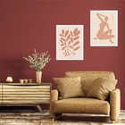 Kit 2 Quadros Contemporâneos Matisse Terracota 33x24cm - Com