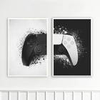 Kit 2 Quadros Controle De Vídeo-game Preto E Branco 24x18cm -