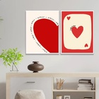 Kit 2 Quadros Coração - Lucky In Love 45x34cm - Com Vidro Mol