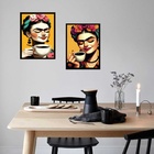 Kit 2 Quadros Cozinha Cantinho Do Café Frida 45x34cm - Com Vi