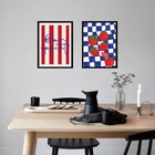 Kit 2 Quadros Cozinha Francesa - Bon Appetit 24x18cm Moldura