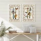 Kit 2 Quadros Cozinha - Talheres Vintage 45x34cm Moldura:made