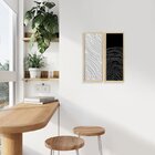 Kit 2 Quadros Decoração Minimalista Linhas Escritório Sala