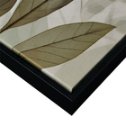 Kit 2 Quadros Decorativo Abstrato Mural Floral Azul Ciano Min