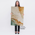 Kit 2 Quadros Decorativo Abstrato Ouro E Areia Sofisticado Pa