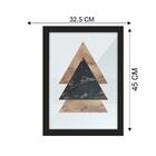 Kit 2 Quadros Decorativo Abstratos Com Moldura Preta