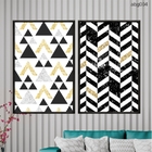 Kit 2 Quadros Decorativos 40x60cm Cada Vidro Geometricos Dour