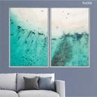 Kit 2 Quadros Decorativos 40x60cm Canvas Praia Vista Superior