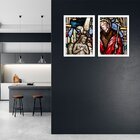 Kit 2 Quadros Decorativos Batismo Jesus