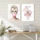 Kit 2 Quadros Decorativos Brigitte Bardot 33x24cm - Com Vidro