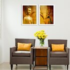 Kit 2 Quadros Decorativos Buda Gold E Gota