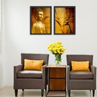 Kit 2 Quadros Decorativos Buda Gold E Gota