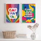 Kit 2 Quadros Decorativos Carnaval- Ô Abre Alas 24x18cm Moldu