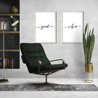 Kit 2 Quadros Decorativos Casal Frases Good Vibes 40x60cm - M