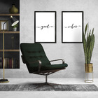 Kit 2 Quadros Decorativos Casal Frases Good Vibes 40x60cm - M