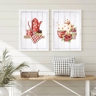 Kit 2 Quadros Decorativos Chá E Café Poá Vintage 45x34cm Mold