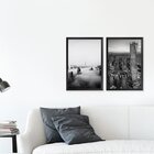 Kit 2 Quadros Decorativos Cidade Prédios Luxo Sala Indústrial