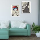 Kit 2 Quadros Decorativos Cultura Africa Abstrato Moderno
