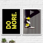 Kit 2 Quadros Decorativos Do More 45x34cm - Com Vidro Moldura