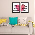Kit 2 Quadros Decorativos Ela É Minha Menina Eu Sou O Menino