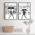 Kit 2 Quadros Decorativos Fashion- Mulheres Moda 33x24cm - Co