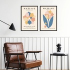 Kit 2 Quadros Decorativos Flores De Matisse 24x18cm Moldura:m