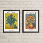Kit 2 Quadros Decorativos Flores De Van gogh 33x24cm - Com Vi