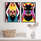 Kit 2 Quadros Decorativos Folia De reis 24x18cm - Com Vidro M