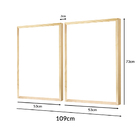 Kit 2 Quadros Decorativos Grandes Frases Folhagem Minimalista