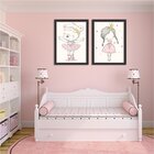 Kit 2 Quadros Decorativos Infantil Bailarina E Princesa