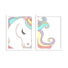 Kit 2 Quadros Decorativos Infantil Unicórnio Mágico