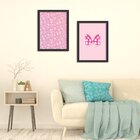 Kit 2 Quadros Decorativos Lacinhos Rosa