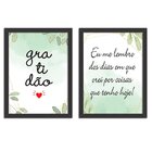 Kit 2 Quadros Decorativos Lembro Dos Dias Que Orei Por Coisas