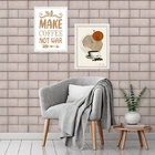 Kit 2 Quadros Decorativos Make Coffee 33x24cm - Com Vidro Mol