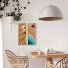 Kit 2 Quadros Decorativos Mar Praia Paisagem Hall De Entrada
