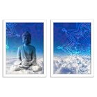 Kit 2 Quadros Decorativos Meditação Buda